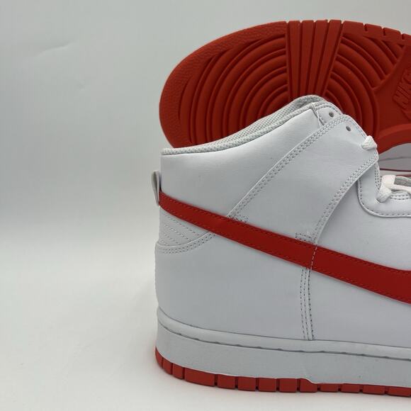 Mens Size 14 Nike Dunk High White Picante Red Sneakers DV0828 100 main image 7